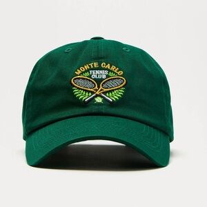 Monte Carlo Tennis Cotton Baseball Cap in Green
